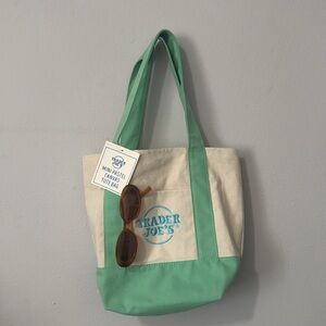 Trader Joe's Mini Pastel Canvas Tote Bag